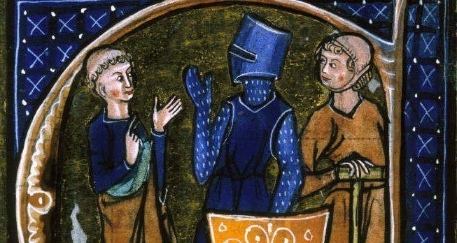 Illustration, Un clerc et un chevalier
